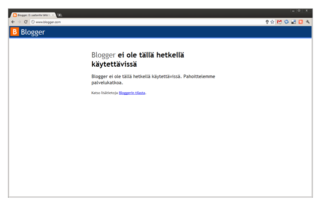 Blogger kaatunut